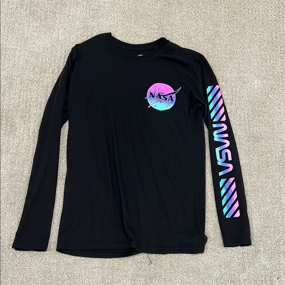 Black NASA Long Sleeve Shirt